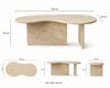 Organik Traverten Orta Sehpa – 100 × 50 × 40 cm