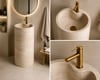 Traverten Monoblok Lavabo