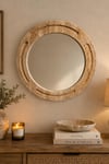 Traverten Oval Ayna  60cm Yuvarlak