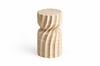 Traverten Spiral Form Dekoratif Sehpa