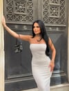 BAYAN STRAPLEZ TAŞLI MAXİ ELBİSE 