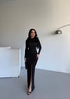 BAYN MAXİ BÜZGÜLÜ ELBİSE