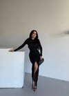 BAYN MAXİ BÜZGÜLÜ ELBİSE