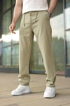 ERKEK DÜĞMELİ HAM KETEN PANTALON 