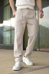 ERKEK DÜĞMELİ HAM KETEN PANTALON 