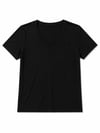 Orjinal marka V yaka basic tshirt- siyah