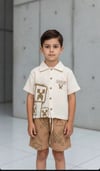 BEJ KAHVE DESENLİ TAKIM