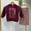 BRUNCH CLUB BASKILI BORDO-KREM TAKIM