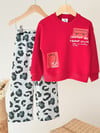 COOL URBAN KIRMIZI SWEATSHİRT & LEPOPAR PANTOLON SET