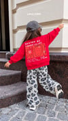 COOL URBAN KIRMIZI SWEATSHİRT & LEPOPAR PANTOLON SET