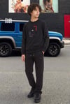 GENÇ SİYAH RAHAT SWEATSHİRT ALT EŞOFMAN TAKIM