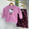 HELLO KİTTY BASKILI PEMBE BORDO SWEATSHİRT ALT TAKIM