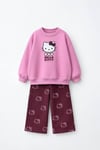 HELLO KİTTY BASKILI PEMBE BORDO SWEATSHİRT ALT TAKIM