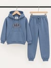 İNDİGO MAVİ KAPÜŞONLU SWEATSHİRT VE JOGGER EŞOFMAN TAKIM