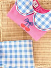 PEMBE CHERY GARDEN KİRAZ NAKIŞLI BEBE YAKA SWEATSHİRT VE PÖTİKARE PANTOLON 2 Lİ TAKIM