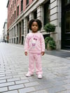 PEMBE HELLO KİTTY BASKILI DONDURMA FİGÜRLÜ İKİ İPLİK SWEATSHİRT EŞOFMAN TAKIMI