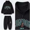 SİYAH YARIM FERMUARLI LONDON SOHO TEAM BASKILI EŞOFMAN TAKIMI