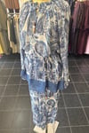 Etro Desen İpeksi Tuşeli Takım MAVİ