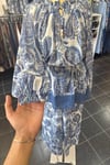 Etro Desen İpeksi Tuşeli Takım MAVİ