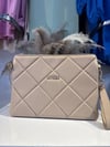 Kapitone Clutch Çanta BEJ