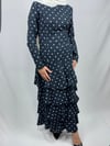Katlı Puantiye Elbise