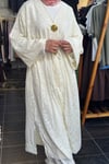 Uzun Boy Abaya Kimono KIRIK BEYAZ