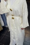 Uzun Boy Abaya Kimono KIRIK BEYAZ