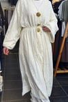 Uzun Boy Abaya Kimono KIRIK BEYAZ