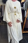 Uzun Boy Abaya Kimono KIRIK BEYAZ
