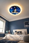 Çocuk Odası Astronot Temalı LED Tavan  & Duvar  Lambası  50cm │ 3 Renk  Işık - Günışığı / Sarı / Beyaz