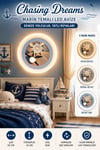 Çocuk Odası Denizci Temalı LED Tavan  & Duvar  Lambası  50cm │ 3 Renk  Işık - Günışığı / Sarı / Beyaz