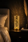 Gold Flake Masa Lambası 3 Işık Modlu Dekoratif LED Abajur
