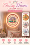 Kız Çocuk Odası LED Duvar & Tavan Lambası 50 cm – 3 Renk Işık - Günışığı / Sarı / Beyaz