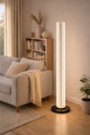 LED Lambader 3 Işık Modlu 126 cm Modern Ayaklı Lamba Kristal Gövdeli Geometrik Desenli Salon Lambası