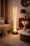LED Lambader 3 Işık Modlu 126 cm Modern Ayaklı Lamba Kristal Gold Parçacıklı Gövdeli Salon Lambası