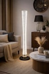 LED Lambader 3 Işık Modlu 126 cm Modern Ayaklı Lamba Kristal Gövdeli Salon Lambası