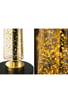 LED Lambader 3 Işık Modlu 126 cm Modern Ayaklı Lamba Kristal Gold Parçacıklı Gövdeli Salon Lambası