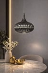 Modern Füme Cam Tekli Sarkıt Avize Metal Gövdeli Dekoratif Mutfak & Salon Avizesi