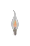 Rustik Kıvrık TC3 4W E14 LED Filament Ampul | 2700K Sıcak Işık