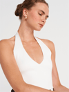 DİLVİN Halter V Yaka Basıc Bluz