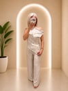DOKULU SALAŞ PANTOLON-BLUZ DESENLİ TAKIM