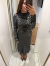 FÜME BELİ LASTİKLİ MİDİ BOY SATEN ETEK