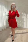 Kemerli Mini Elbise