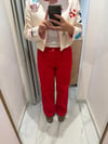 Kırmızı Wide Leg Jean