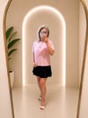 LACİ PİLİSSELİ İÇİ ŞORTLU MİNİ ETEK