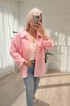 MODAL PEMBE OVERSİZE GÖMLEK