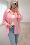 MODAL PEMBE OVERSİZE GÖMLEK