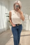 Örgü Model Kolsuz Polo Yaka Marka Kazak