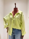 OVERSİZE NEON SARI GÖMLEK