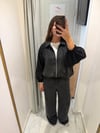 Siyah Garnili Bomber Pantolon Takım